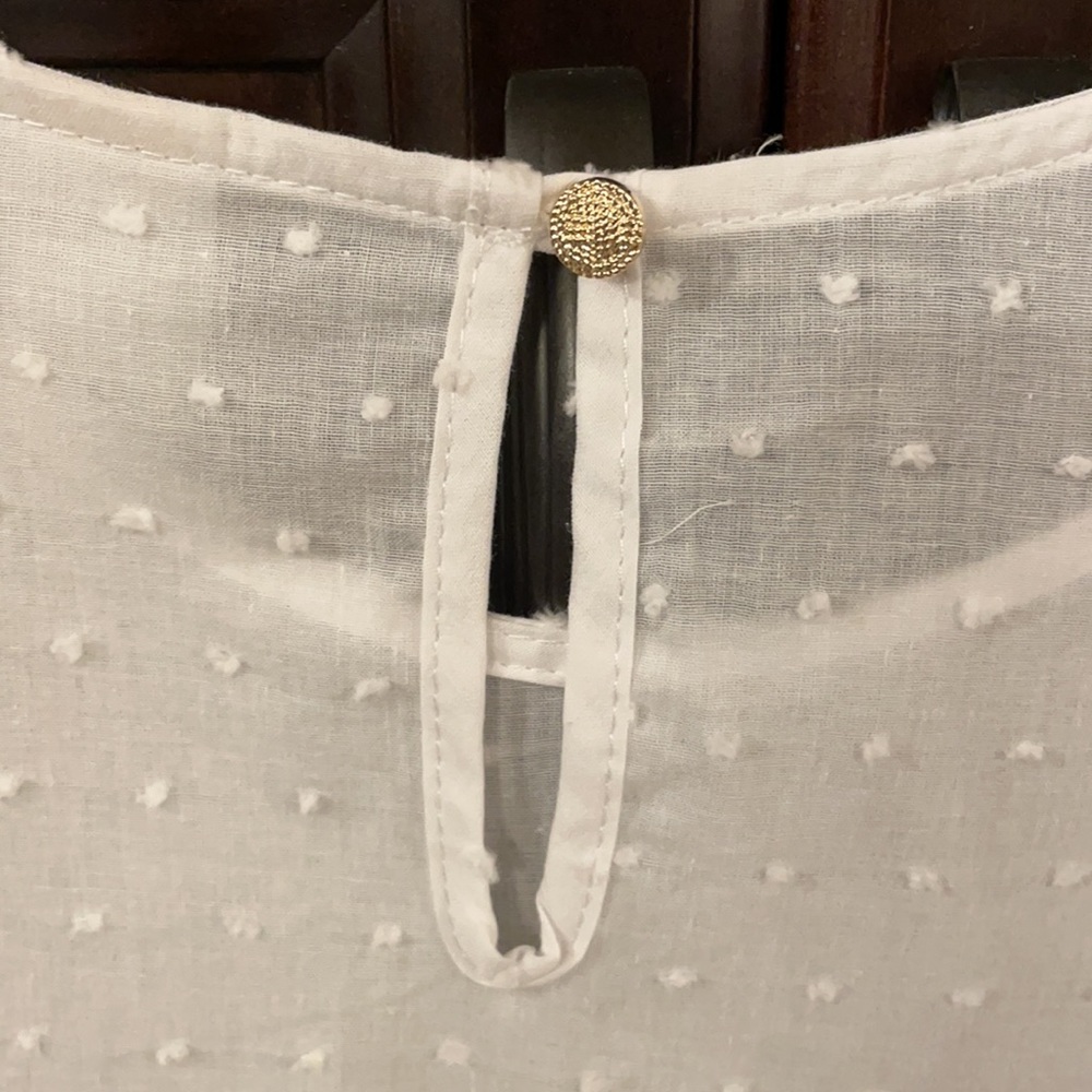 White Swiss Dot Blouse - image 5